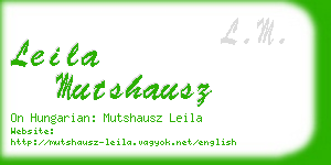 leila mutshausz business card